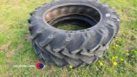 Pair 12.4 x 32 BKT tyres, unused