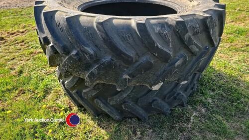 2x Alliance 520/85R38 (20.8R38) tyres 50% tread removed tubeless