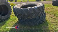2x Alliance 520/85R38 (20.8R38) tyres 50% tread removed tubeless - 4