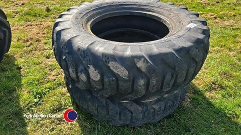 2 x Goodyear 15.5-25 tyres