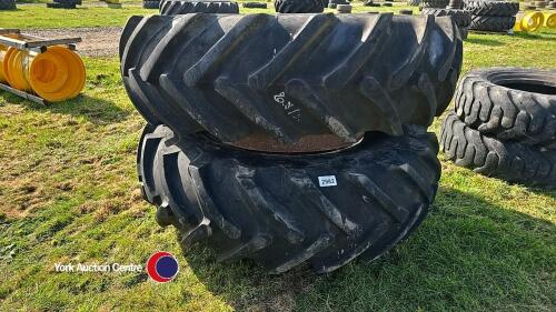 2 x Galaxy 20.8R38 (520/85R38) Stocks dual wheels