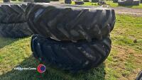 2 x Galaxy 20.8R38 (520/85R38) Stocks dual wheels - 4