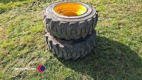 2 x 10-16.5 4 stud JCB wheels