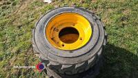 2 x 10-16.5 4 stud JCB wheels - 2