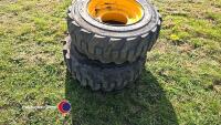 2 x 10-16.5 4 stud JCB wheels - 4
