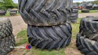 Trelleborg 900/60-32 wheels, good both running tubeless - 3
