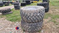 2 x Alliance 560/60R22.5 8 stud wheels