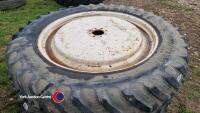 2 x 380/90R50 8 stud row crop wheels - 2