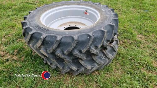 2 x Mitas 320/90R32 (12.4R32) 10 stud row crops to fit Massey Ferguson