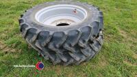 2 x Mitas 320/90R32 (12.4R32) 10 stud row crops to fit Massey Ferguson