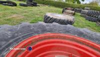 2 x Michelin Mach X Bib 650/75R38 8 stud Fendt wheels - 3