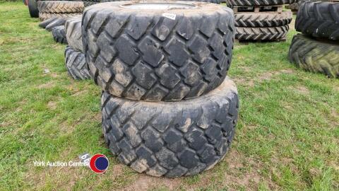 2 x Alliance 600/50R22.5 10 stud wheels