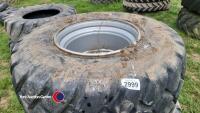 2 x Alliance 600/50R22.5 10 stud wheels - 2