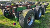 Tri axle bogey air suspension super singles 10 stud axle
