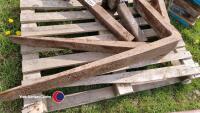 Pair of handler/forklift tines, 73mm holes for bar - 2