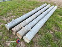 4 x galvanised gate posts, new - 2