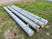 4 x galvanised gate posts, new - 3