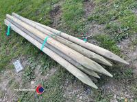 10 x 2.1m x 60mm fence posts - 2