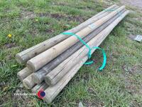 10 x 2.1m x 60mm fence posts - 3