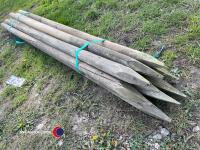 10 x 2.1m x 60mm fence posts - 2