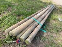 10 x 2.1m x 60mm fence posts - 3