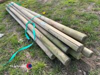10 x 2.1m x 60mm fence posts - 2