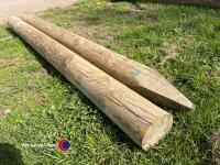 2 x 2.4m x 150mm diameter fencing straining posts