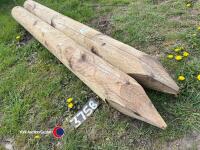 2 x 2.4m x 200mm diameter fencing gate posts - 3