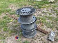 3 x electric fence reels with post - 2