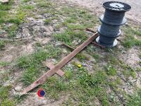 3 x electric fence reels with post - 3