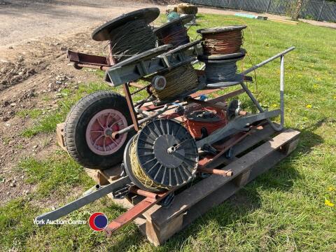 Fencing barrow, reels and posts