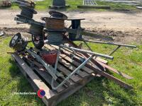 Fencing barrow, reels and posts - 2