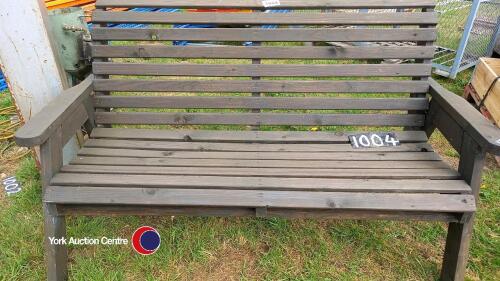 Large wooden bench