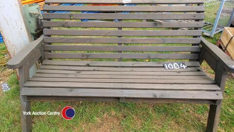 Large wooden bench