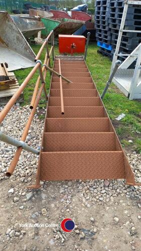 Steel container steps