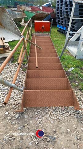 Steel container steps