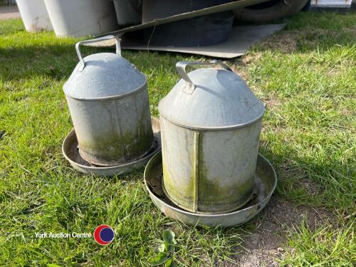 2 x chicken/hen water feeders