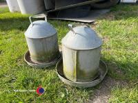 2 x chicken/hen water feeders