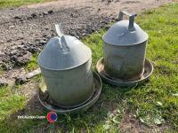 2 x chicken/hen water feeders - 2