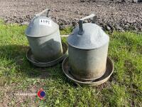 2 x chicken/hen water feeders - 3