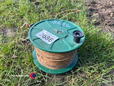 Reel of electric fence wire