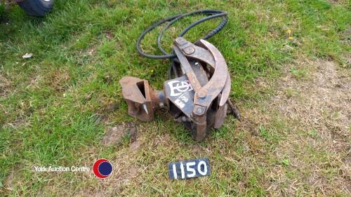 Timber grab for 1.5T mini digger, gwo