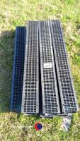 7 x lengths of ground drainage gulleys with covers