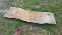 Oak slab, approx 61in long, 17in wide, 2in thick - 2