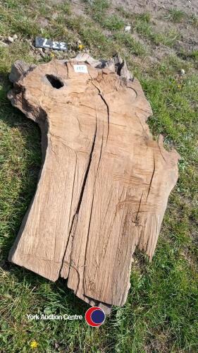 Heavy oak slab, approx 1.4 long, 650mm wide, 60mm thick