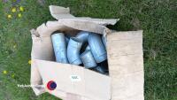 Box of galvanised pipe fittings, new