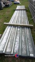 Aluminium roof sheets, approx 20ft long