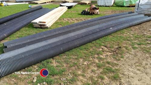 6 x twin wall 6in drain pipe, 20ft length