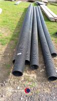 6 x twin wall 6in drain pipe, 20ft length