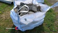 Bag of granite cobbles